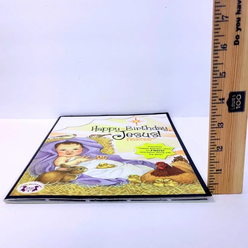 Happy Birthday Jesus Read-Along Activity Book Childrens Twin Sisters